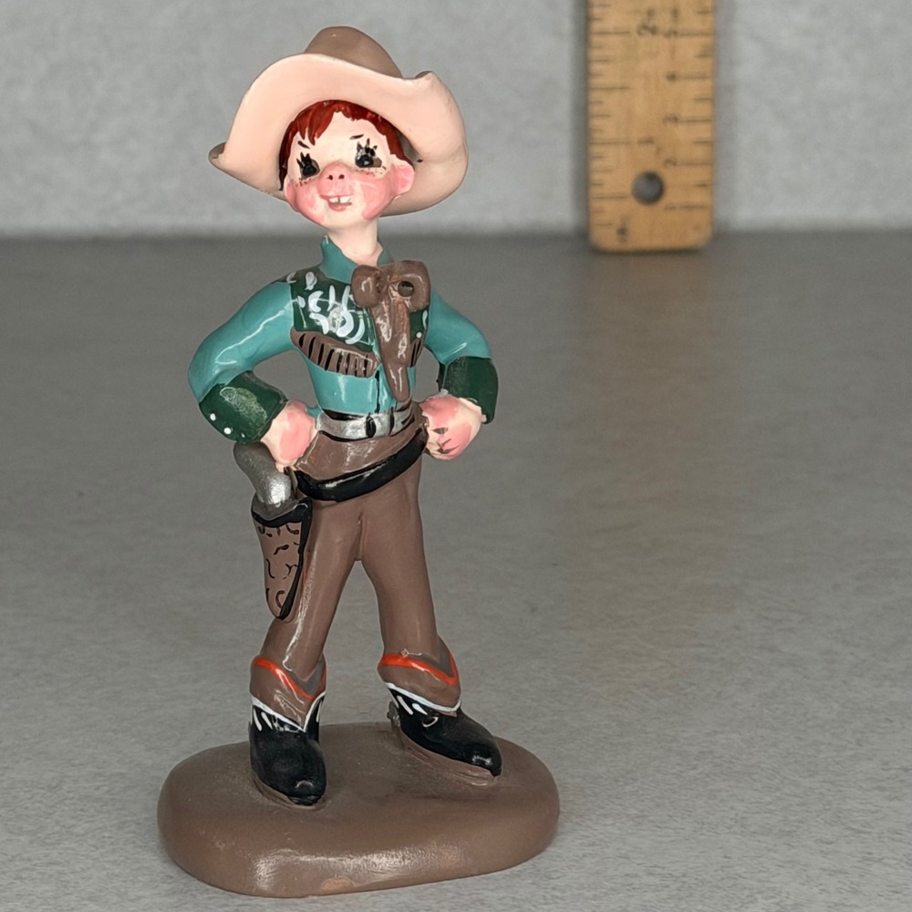 Vintage 1958 Napco Slim Cowboy Figurine‎ A3168B Japan Ceramic Mid Century Decor